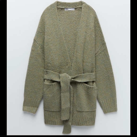 Zara Sweaters - Zara Oversized Belted cardigan